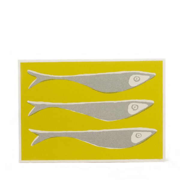 Cambridge Imprint Card Fish Acid Yellow