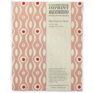 Cambridge Imprint Slim Exercise Book in Persephone Pink and Raspberry