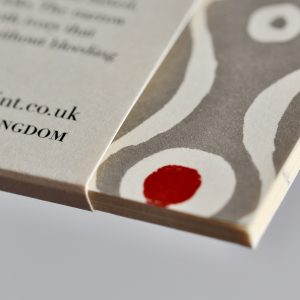 Patterned Lined Pocket Notebook By Cambridge Imprint (Persephone Grey and Crimson)