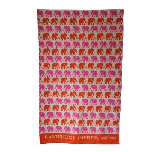 Cambridge Imprint Elephants Tea Towel