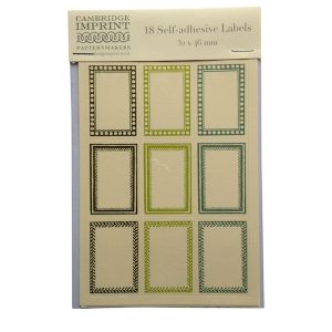 Cambridge Imprint Small Green Self-Adhesive Labels