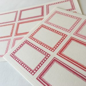 Small Red and Pink Labels