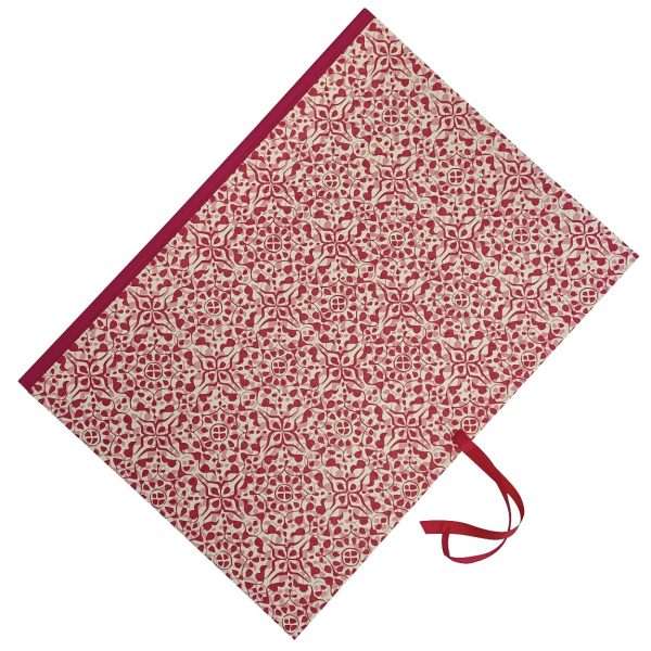 Handmade Portfolio covered in Cambridge Imprint Dappled Eton mess patterned paper