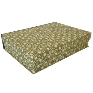 Cambridge Imprint Box File in Animalcules – Bawden Green colour way.