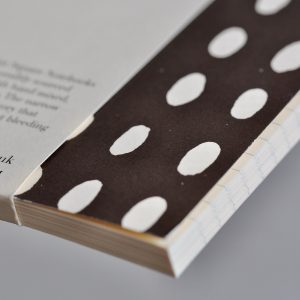 detail of Square Notebook in Bean Coffee