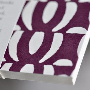 detail of Square Notebook in Chainmail Damson