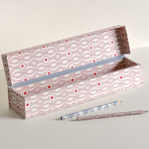 Pen Box Persephone Pink and Raspberry by Cambridge Imprint