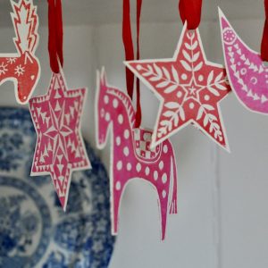 Cambridge Imprint Folk Art Christmas Decorations