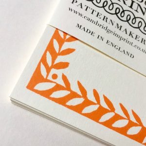 Cambridge Imprint Blank Cards with Patterned Border