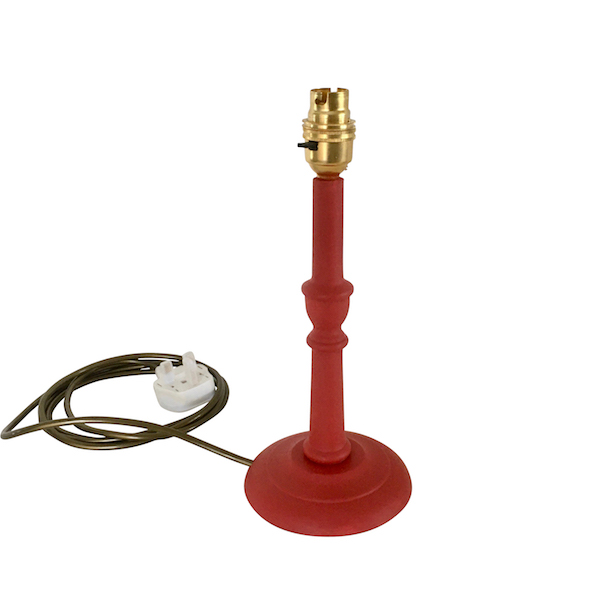 red table lamp base