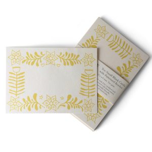 Cambridge Imprint Small Cards with Folk Art Patterned Border