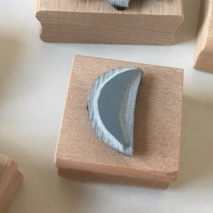 Cambridge Imprint Cresecent Moon Printing Block