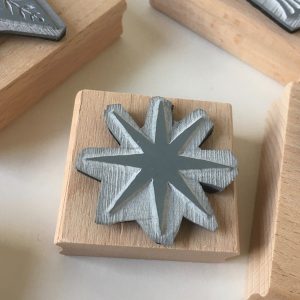 Cambridge Imprint Eight-Pointed Star Printing Block