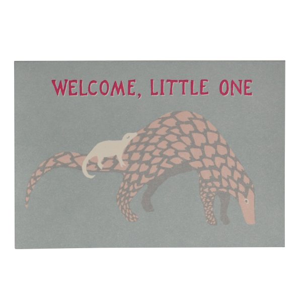 Welcome Baby Pangolin card by Cambridge Imprint