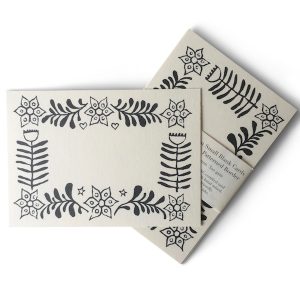 Cambridge Imprint Small Cards with Folk Art Patterned Border