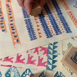 triangle block printing