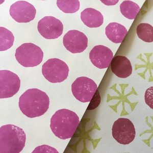 printing with Cambridge Imprint large spot and snow star blocks