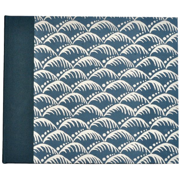 Cambridge Imprint Album covered in Wave Indigo patterned paper