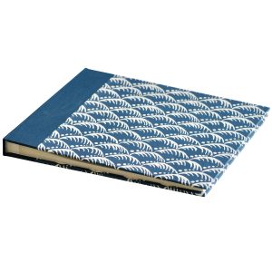 Cambridge Imprint Album covered in Wave Indigo patterned paper