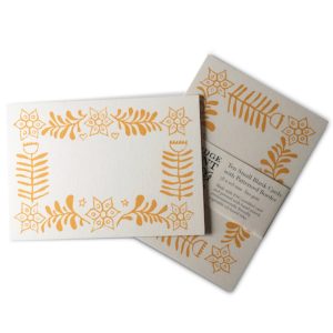 Cambridge Imprint Small Cards with Folk Art Patterned Border