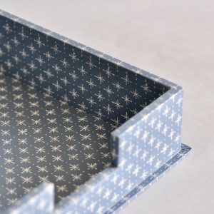 Cambridge Imprint Letter Trays covered in Little Stars patterned paper