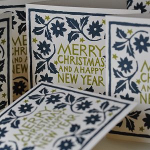 Cambridge Imprint Leaves and Stars Card