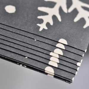 Snowflake patterned envelopes