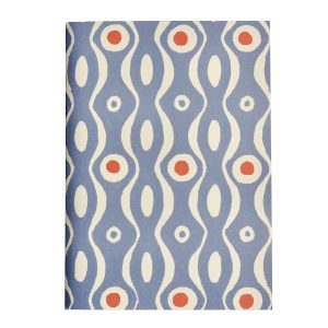 Patterned Lined Pocket Notebook By Cambridge Imprint (Persephone Cornflower and Red)