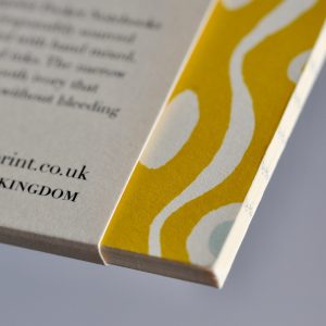 Patterned Lined Pocket Notebook By Cambridge Imprint (Persephone Mustard and Turquoise)