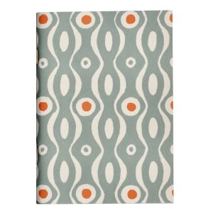 Patterned Lined Pocket Notebook By Cambridge Imprint (Persephone Teal and Burnt Orange)