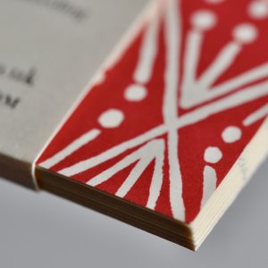 Patterned Lined Pocket Notebook By Cambridge Imprint (Selvedge Madder Red)