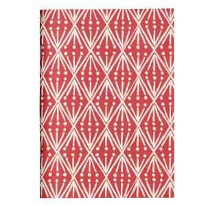 Patterned Lined Pocket Notebook By Cambridge Imprint (Selvedge Madder Red)