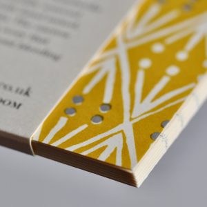 Patterned Lined Pocket Notebook By Cambridge Imprint (Selvedge Mustard)