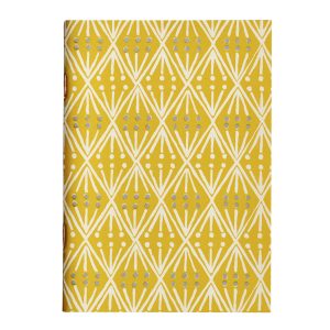 Patterned Lined Pocket Notebook By Cambridge Imprint (Selvedge Mustard)