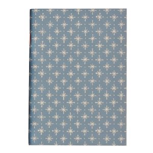 Patterned Lined Pocket Notebook By Cambridge Imprint (Little Stars Faded Denim)