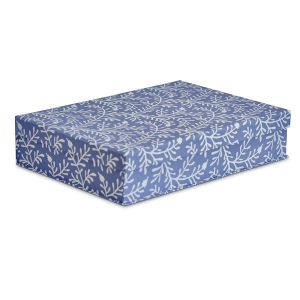 Hand-built A4 Box File covered in Sprig Harebell Patterned Paper