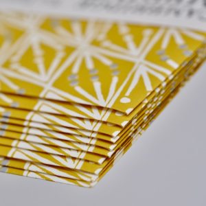 Selvedge Mustard Patterned Envelopes