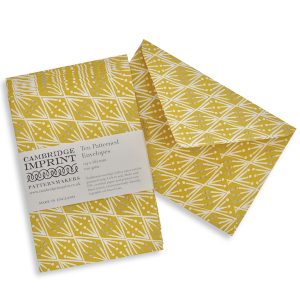 Selvedge Mustard Patterned Envelopes