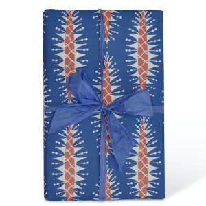 Pine Cone Patterned Paper in Blue by Cambridge Imprint