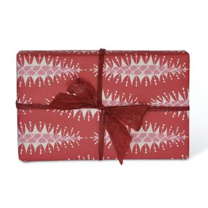 Pine Cone Patterned Paper in Red by Cambridge Imprint