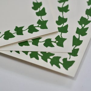 Large Blank Card with Ivy Border - detail