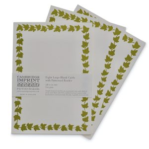 Large Blank Cards with an Ivy Border by Cambridge Imprint