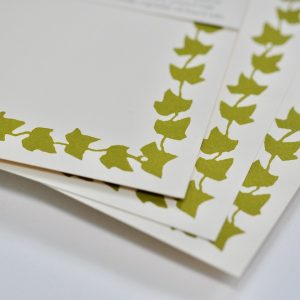 Large Blank Cards with an Ivy Border by Cambridge Imprint - detail