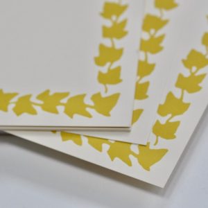 Large Blank Cards with an Ivy Border by Cambridge Imprint - detail