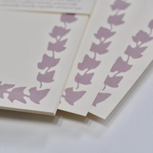 Large Blank Cards with an Ivy Border by Cambridge Imprint - detail