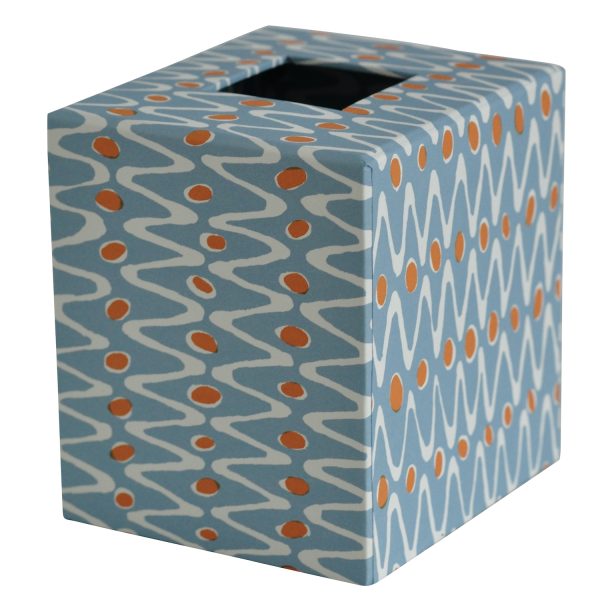 Tissue Box covered in patterned paper by Cambridge Imprint