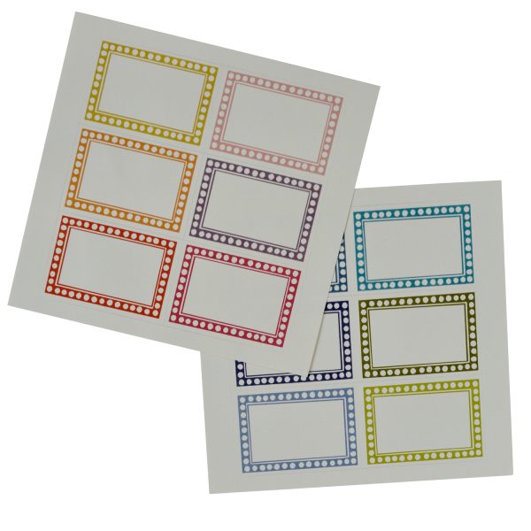 Cambridge Imprint Labels with patterned border