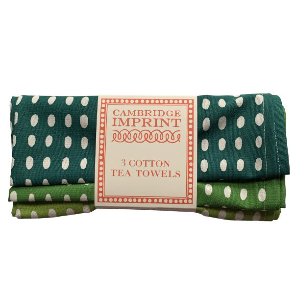 Bean Teatowels in Green by Cambridge Imprint