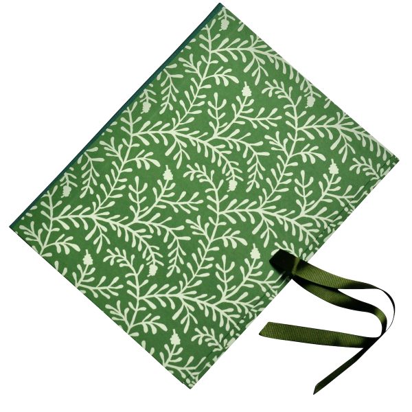 Cambridge Imprint Portfolio covered in Sprig Pea Green paper