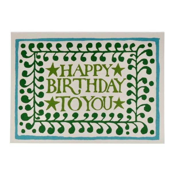 Cambridge Imprint Birthday Comma Border card